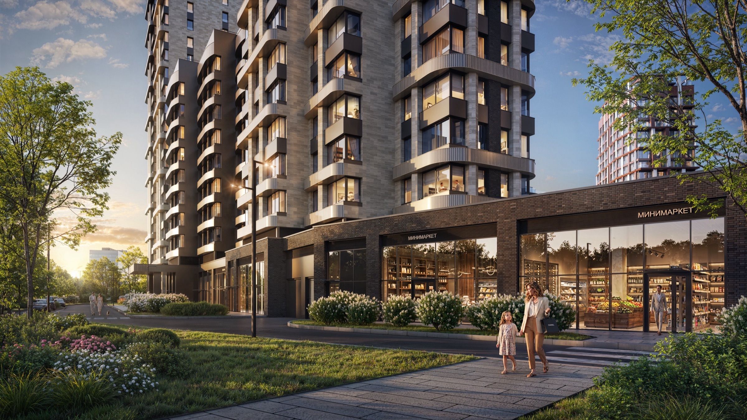 Waterfront Residential Quarter — architectural visualisation, frame 12