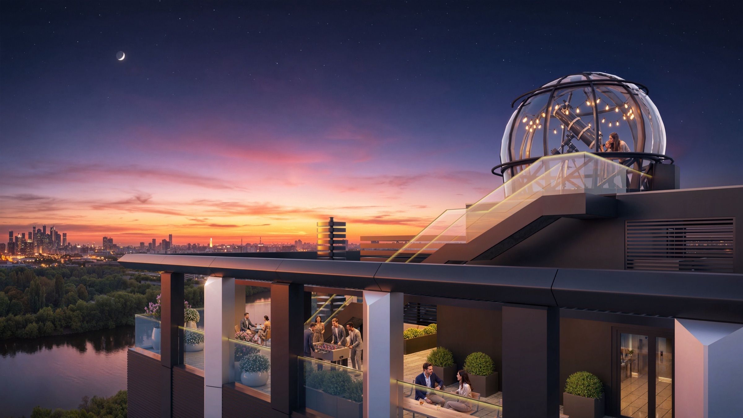 Waterfront Residential Quarter — architectural visualisation, frame 16