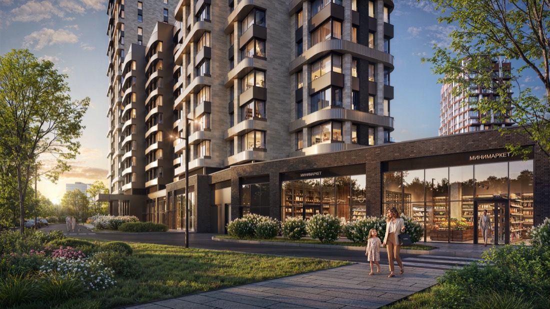 Waterfront Residential Quarter — architectural visualisation by Photoreal3d