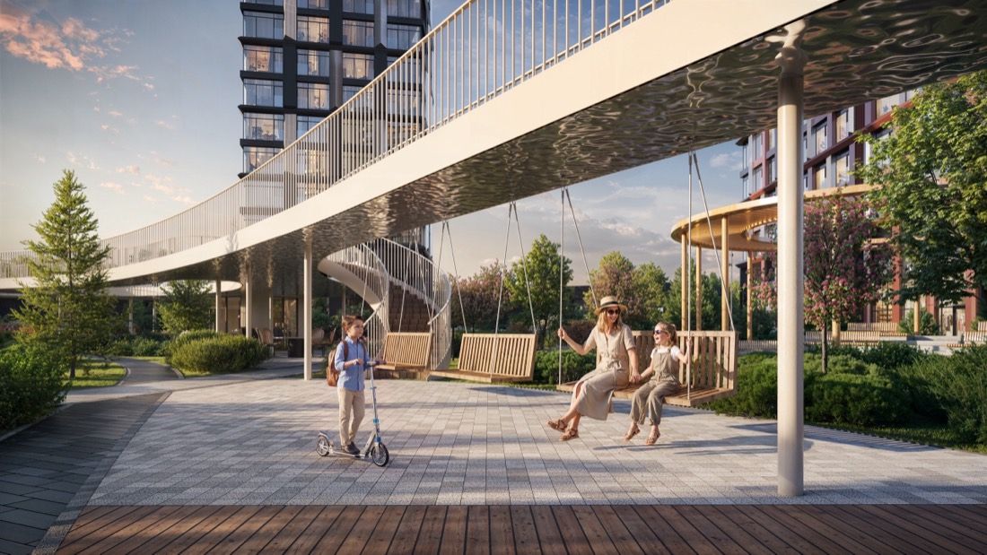 Waterfront Residential Quarter — architectural visualisation by Photoreal3d